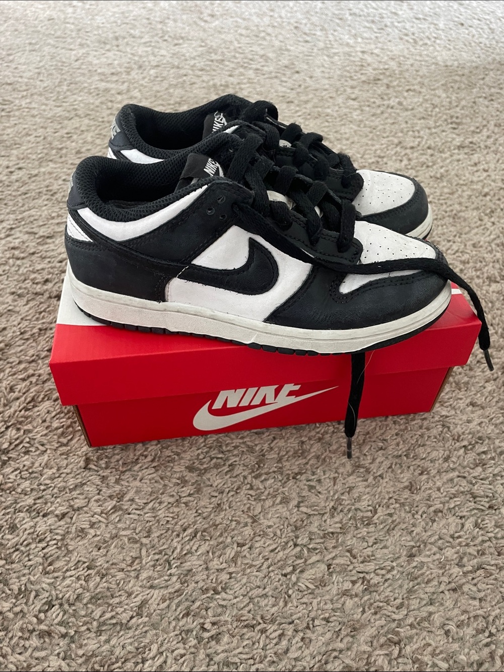 Nike Kids Black and White Low-Top Sneakers